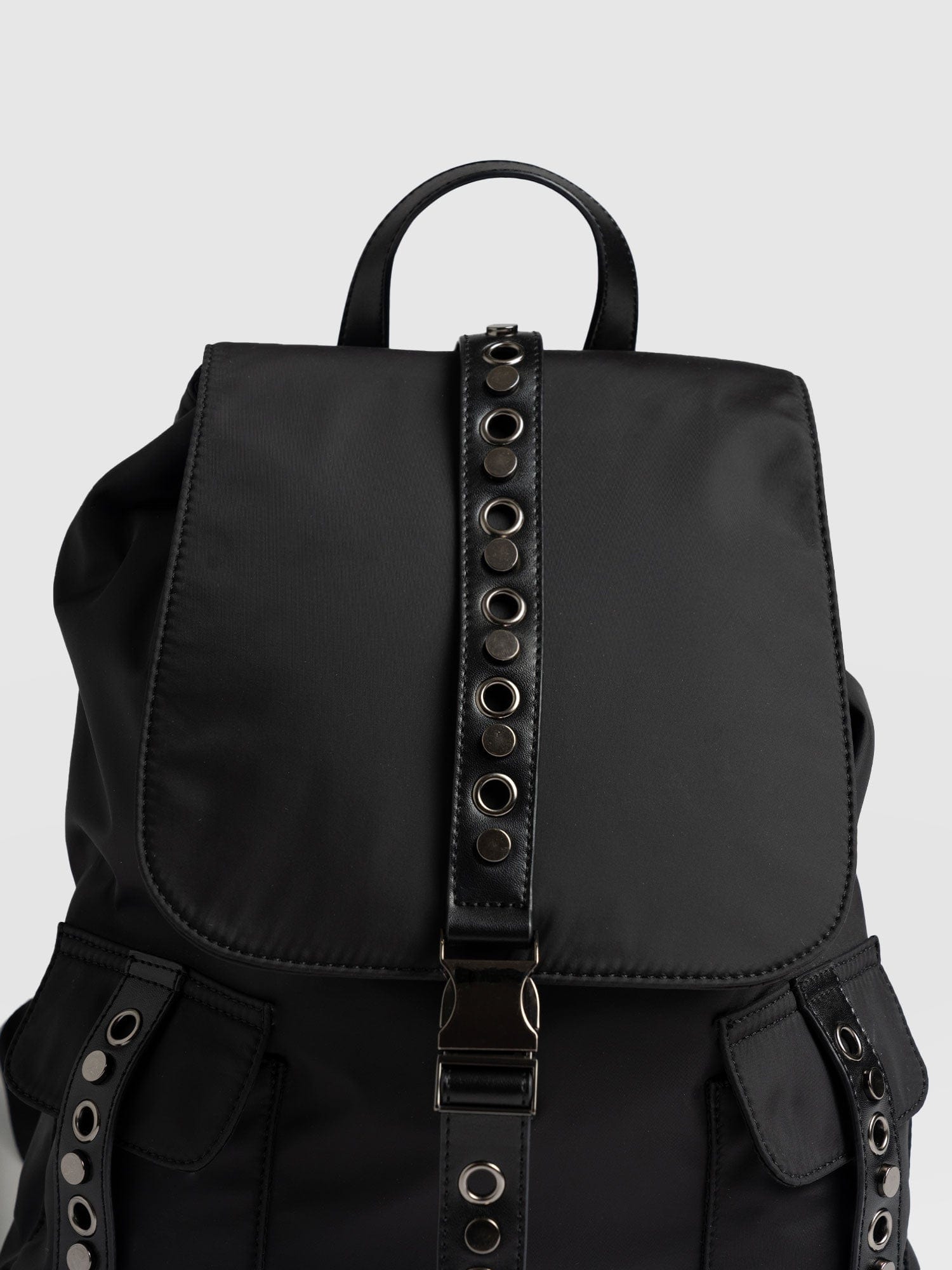 Studded Nylon Backpack Black - Women's Backpacks | Saint + Sofia® USA